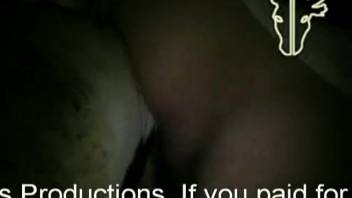 Chubby rancher bangs his alluring pale mare from behind in doggy position