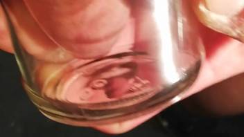 Aroused guy shoves his cock into a container full of worms for some wicked thrills